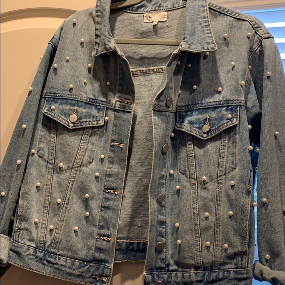 Pearl denim jacket